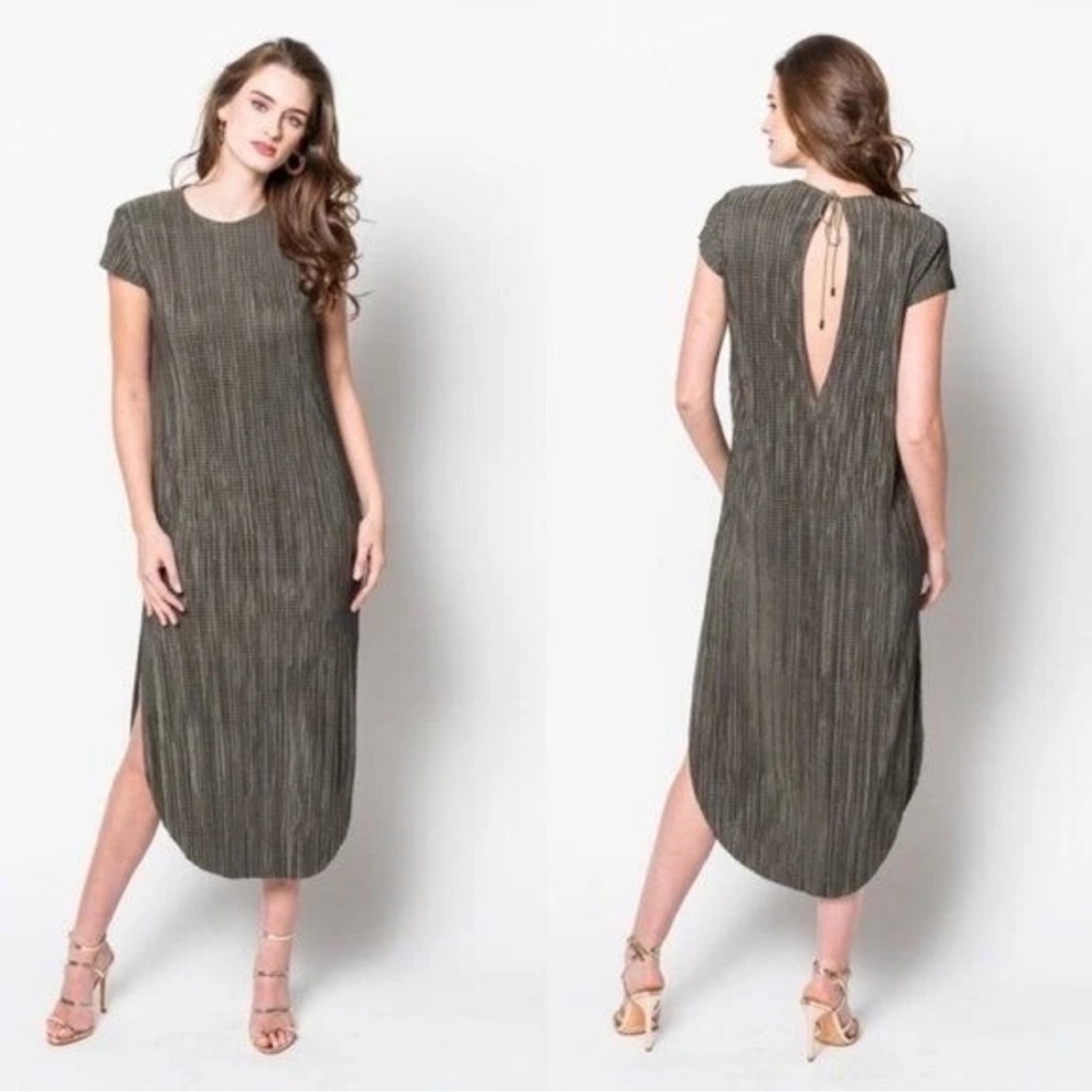 Sabina Musayev Olive Textured Dress